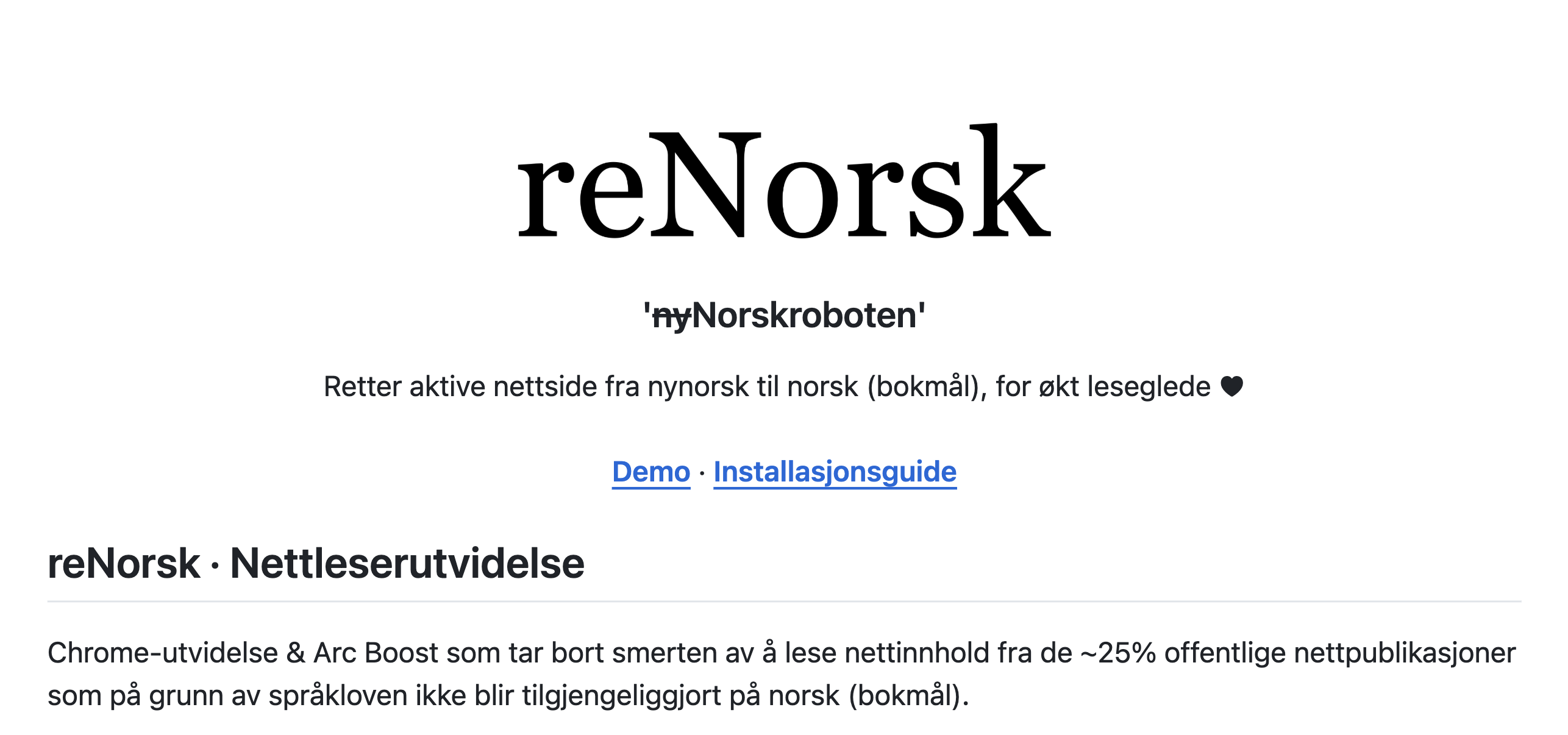 reNorsk: For økt leseglede